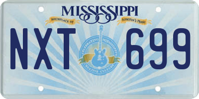 MS license plate NXT699