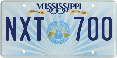 MS license plate NXT700