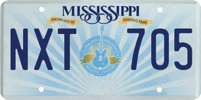 MS license plate NXT705