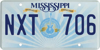 MS license plate NXT706
