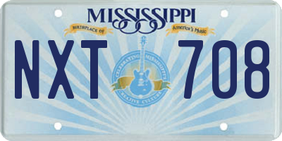 MS license plate NXT708