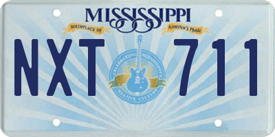 MS license plate NXT711