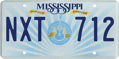 MS license plate NXT712
