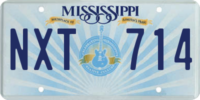 MS license plate NXT714