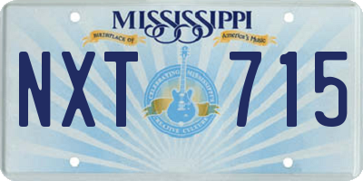 MS license plate NXT715