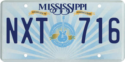MS license plate NXT716