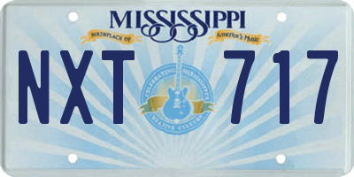 MS license plate NXT717