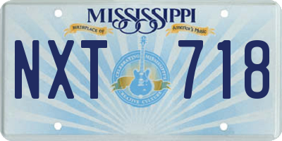 MS license plate NXT718