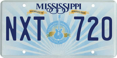MS license plate NXT720