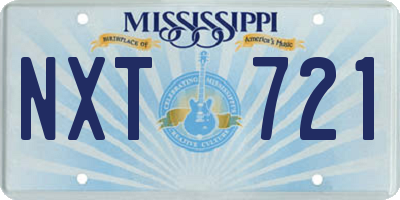 MS license plate NXT721
