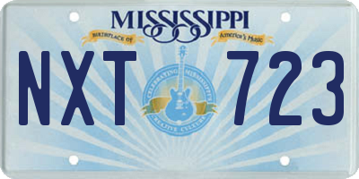 MS license plate NXT723