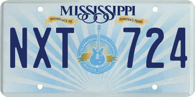MS license plate NXT724