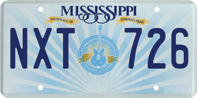MS license plate NXT726