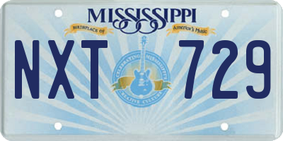 MS license plate NXT729