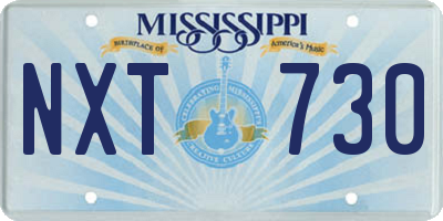 MS license plate NXT730
