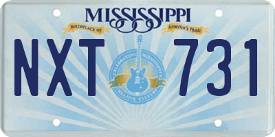 MS license plate NXT731