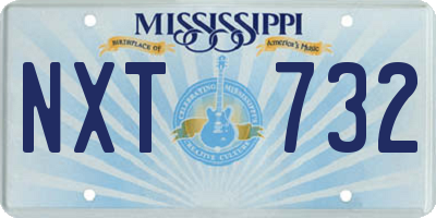 MS license plate NXT732