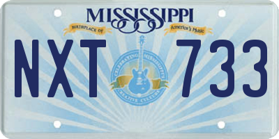 MS license plate NXT733