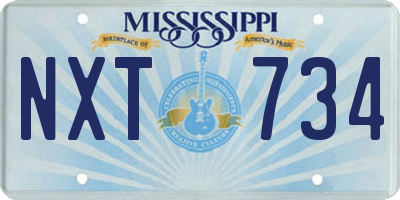 MS license plate NXT734