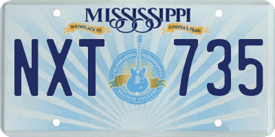 MS license plate NXT735