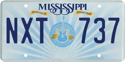 MS license plate NXT737
