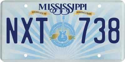 MS license plate NXT738