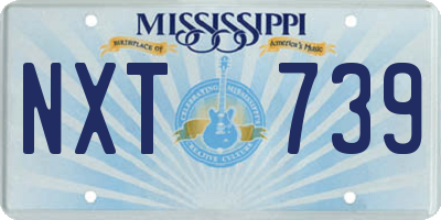 MS license plate NXT739