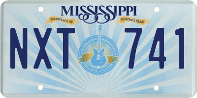 MS license plate NXT741