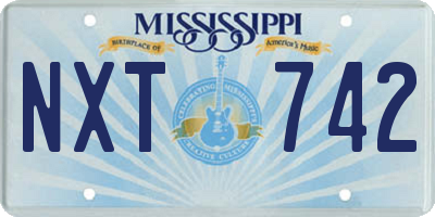 MS license plate NXT742