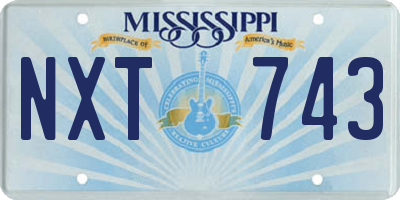 MS license plate NXT743