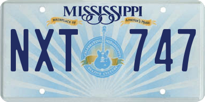 MS license plate NXT747