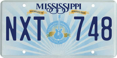 MS license plate NXT748