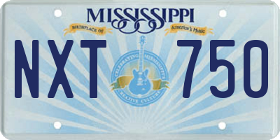 MS license plate NXT750