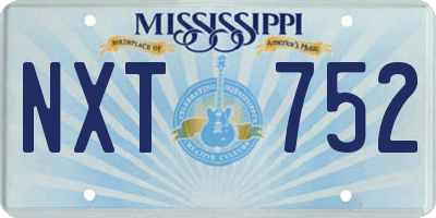 MS license plate NXT752