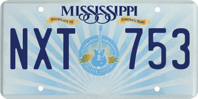 MS license plate NXT753