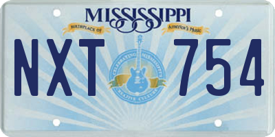 MS license plate NXT754