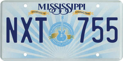 MS license plate NXT755
