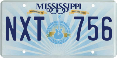 MS license plate NXT756