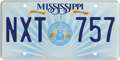 MS license plate NXT757