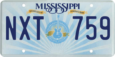 MS license plate NXT759