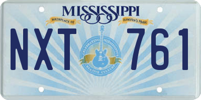 MS license plate NXT761