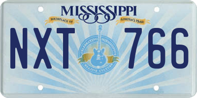MS license plate NXT766