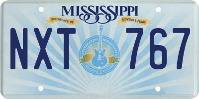 MS license plate NXT767