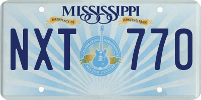 MS license plate NXT770