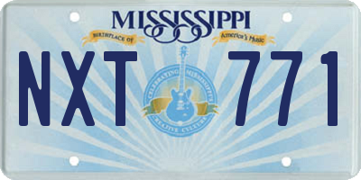 MS license plate NXT771