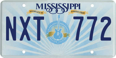 MS license plate NXT772