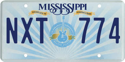 MS license plate NXT774