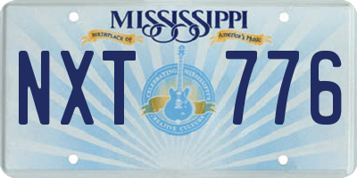 MS license plate NXT776