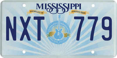 MS license plate NXT779