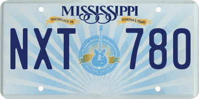 MS license plate NXT780